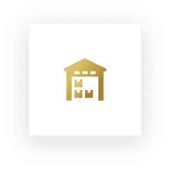 Here are a few options for an alt tag, all under 8 words: * **Warehouse with boxes** * **Gold warehouse icon** * **Storage facility symbol** * **Warehouse storage** I recommend "**Warehouse with boxes**" as it is the most descriptive and concise.