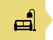 Here's an alt tag for the image: `Sofa and floor lamp in living room`