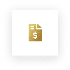 Here's a short alt tag for the image: `Gold invoice or bill icon`
