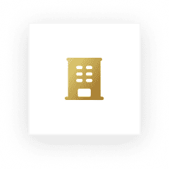 Here's an alt tag for the image: Gold building icon.